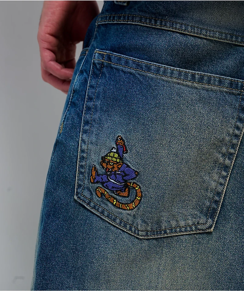 Empyre Pallor Blue Ultra Wide Skate Jeans