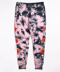 Empyre Peony Hazy Pink & Black Tie Dye Jogger Sweatpants