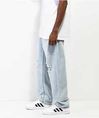 Empyre Peri Light Blue Wash Ripped Skate Jeans