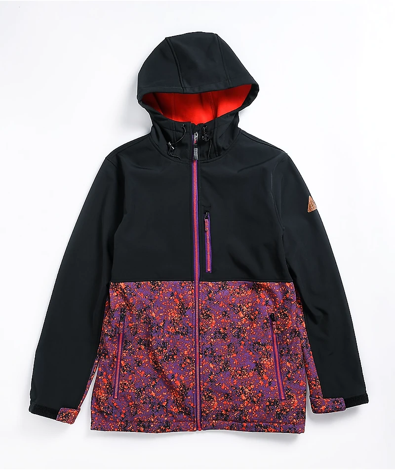 Empyre Pine Spotted Black & Purple 10K Snowboard Jacket