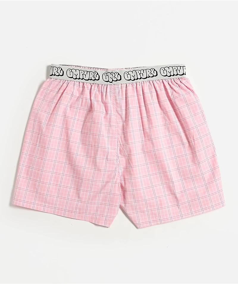 Empyre Pink Plaid Loose Boxers