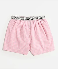 Empyre Pink Plaid Loose Boxers