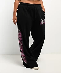 Empyre Pink Riot Black Wide Leg Sweatpants
