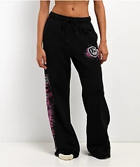 Empyre Pink Riot Black Wide Leg Sweatpants