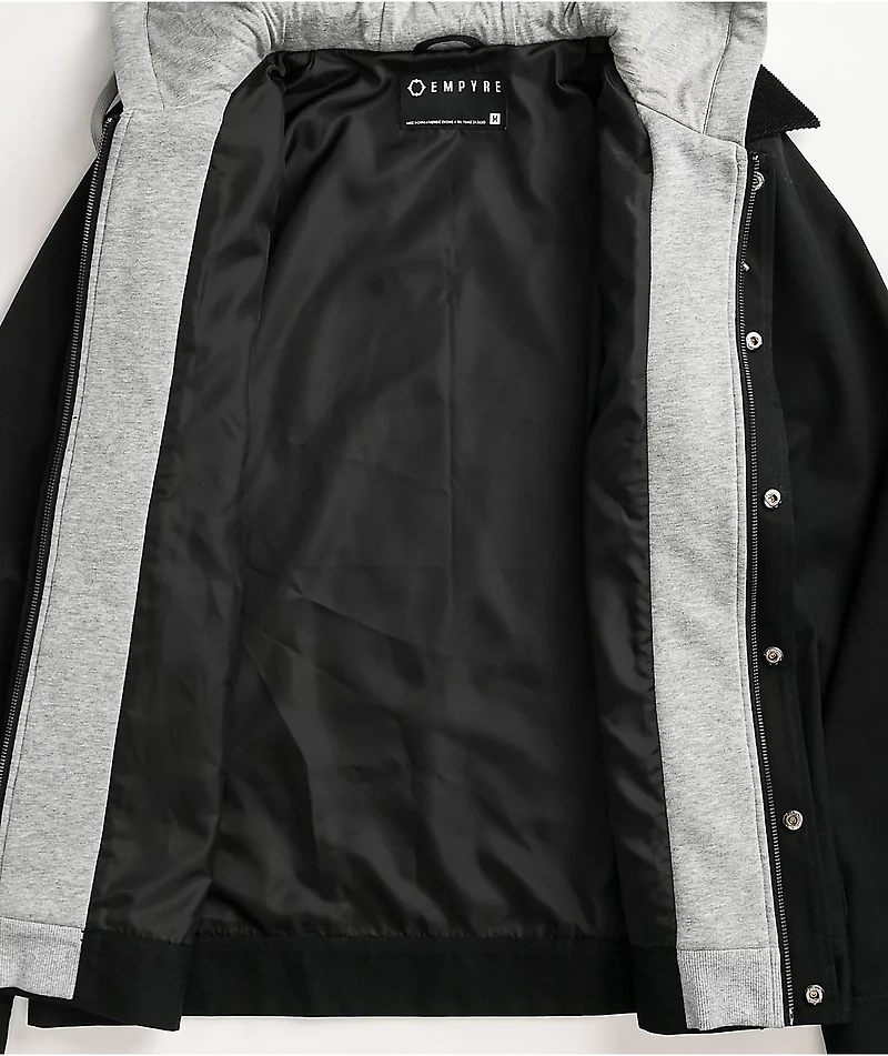 Empyre Pledge Black Hooded Denim Jacket