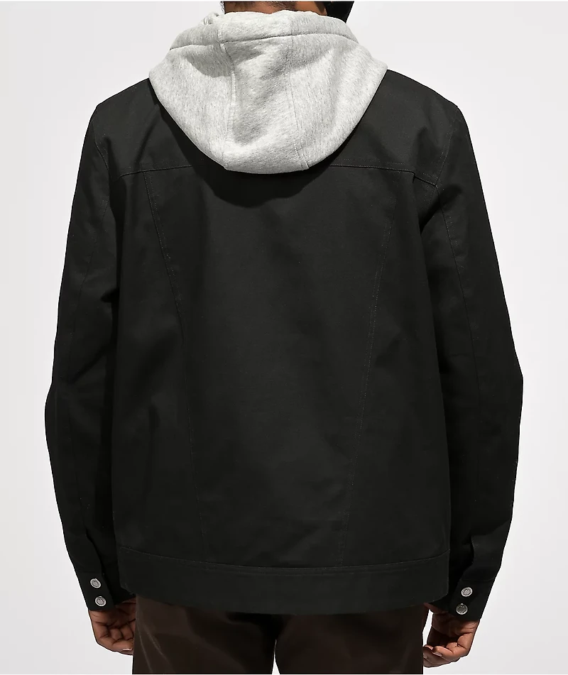 Empyre Pledge Black Hooded Denim Jacket