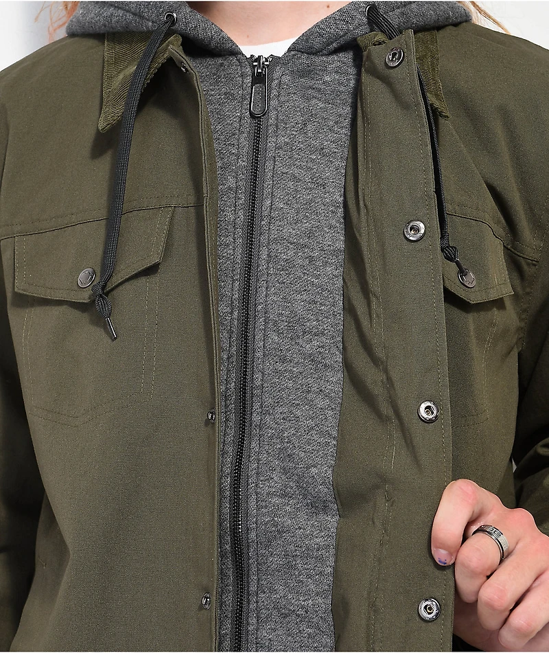 Empyre Pledge Olive Green Hooded Jacket