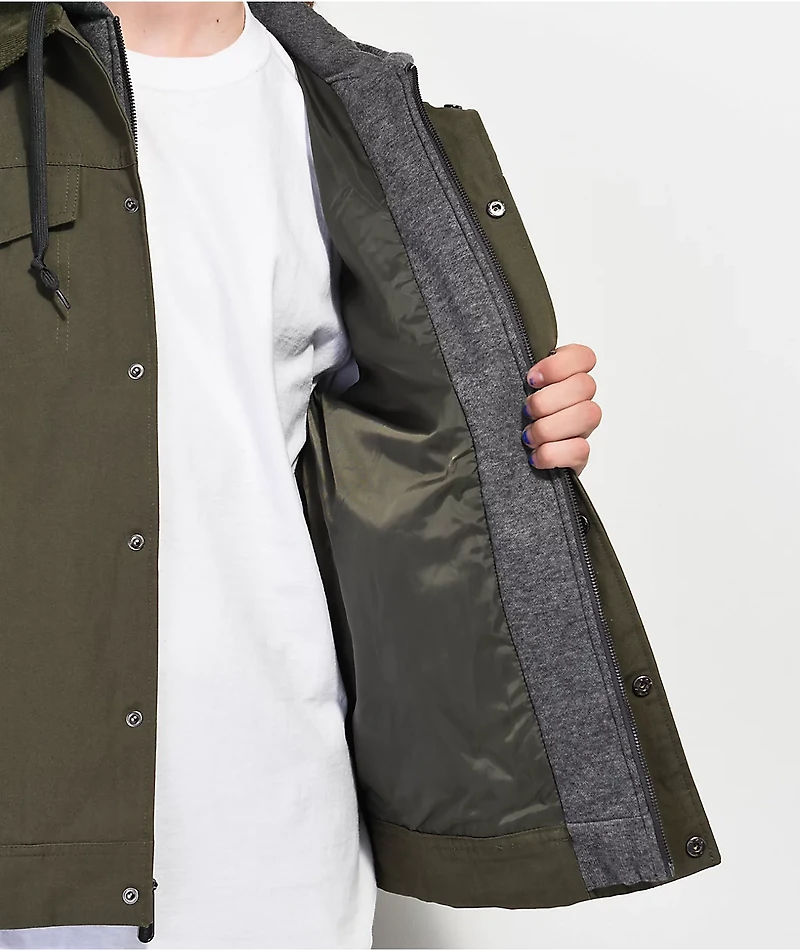 Empyre Pledge Olive Green Hooded Jacket