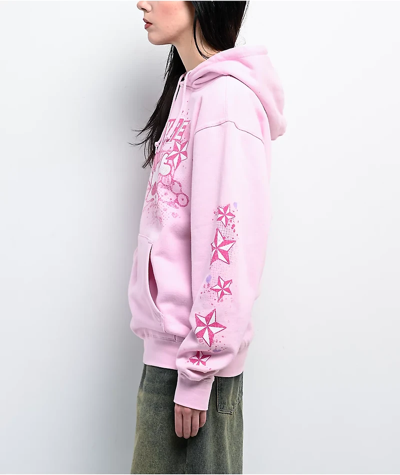 Empyre Punks Not Dead Pink Hoodie