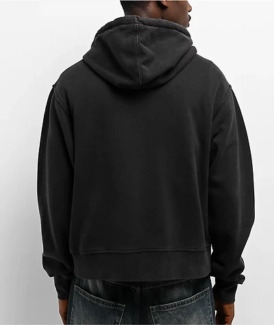 Empyre Punky Plaid Black Wash Zip Hoodie