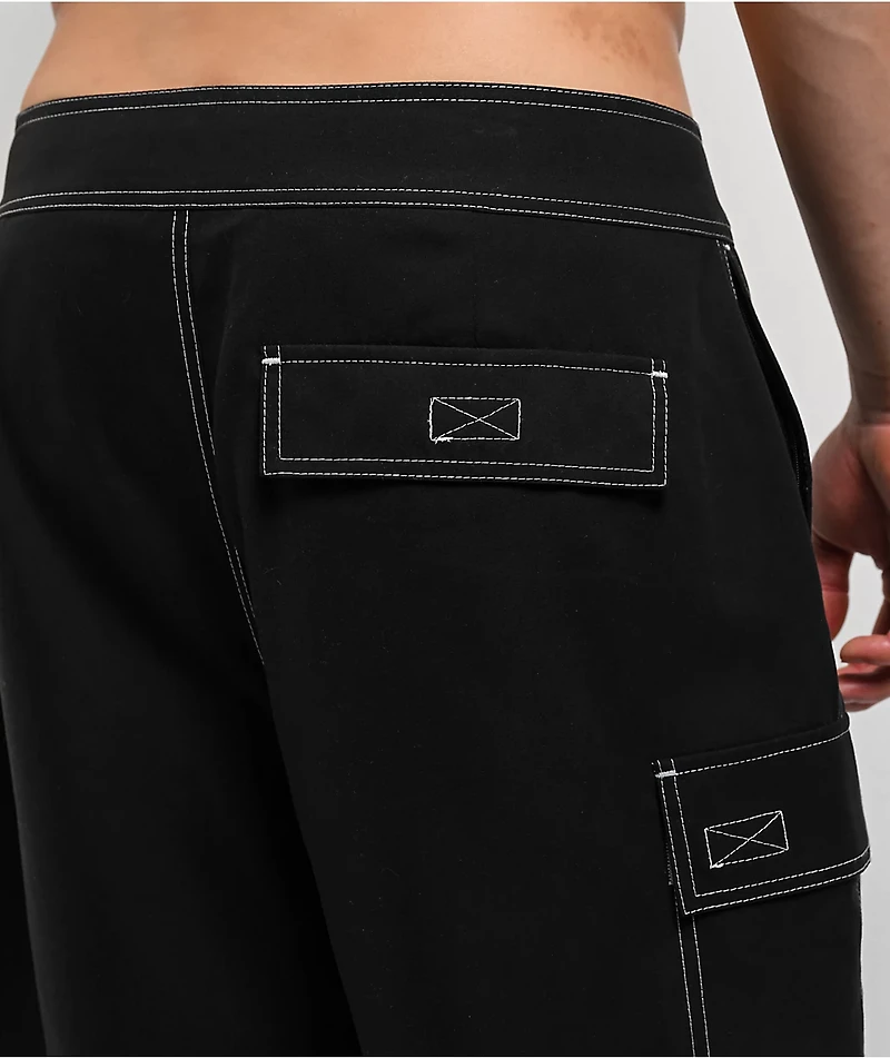 Empyre Rail Black Cargo Board Shorts