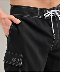 Empyre Rail Black Cargo Board Shorts
