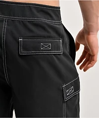 Empyre Rail Black Cargo Board Shorts