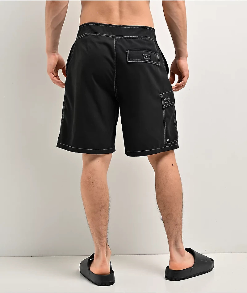 Empyre Rail Black Cargo Board Shorts