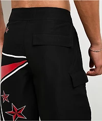 Empyre Rail Star Black Cargo Board Shorts