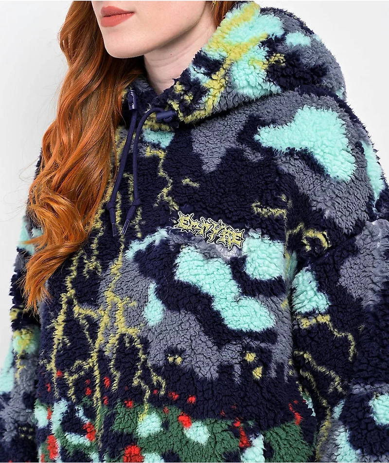 Empyre Ramona Lightning Cityscape Sherpa Hoodie