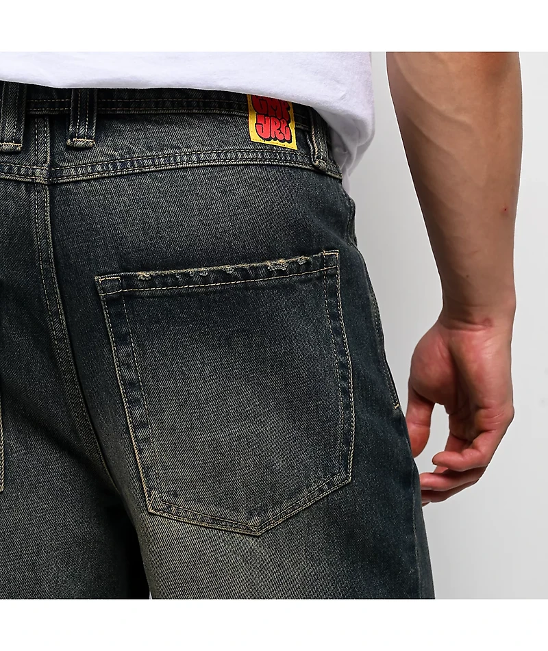 Empyre Ramp Blue Dirty Wash Loose Fit Jeans