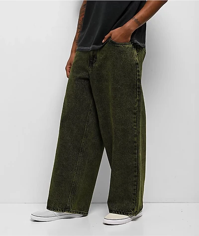 Empyre Ramp Green Wash Ultra Wide Skate Jeans