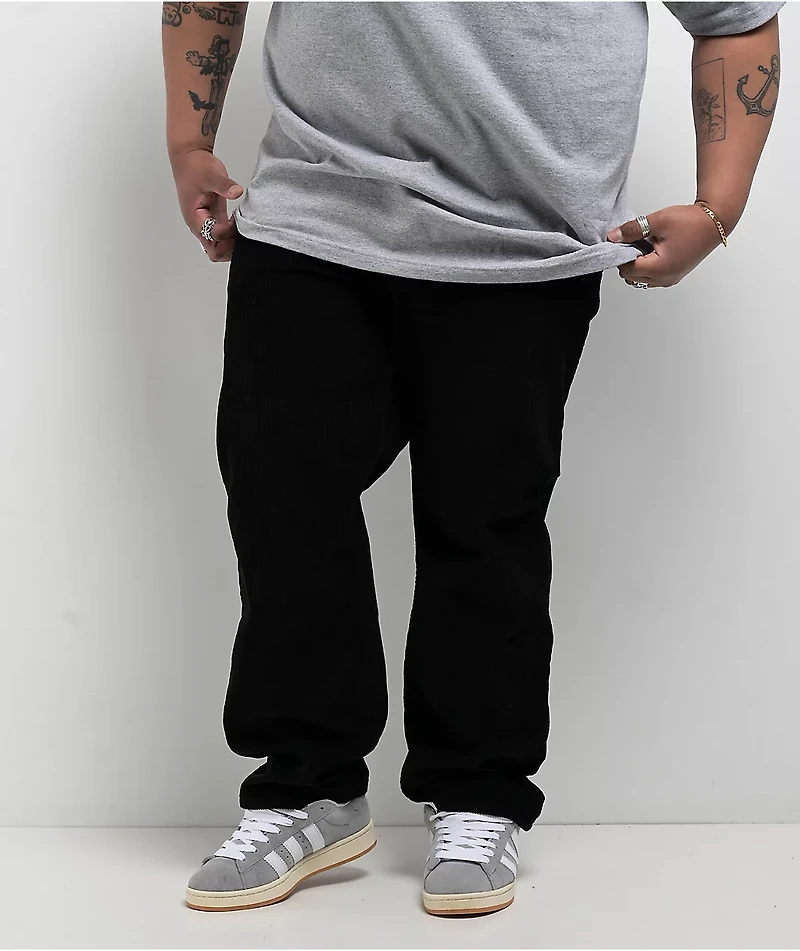 Empyre Rat Loose Fit Black Corduroy Skate Pants