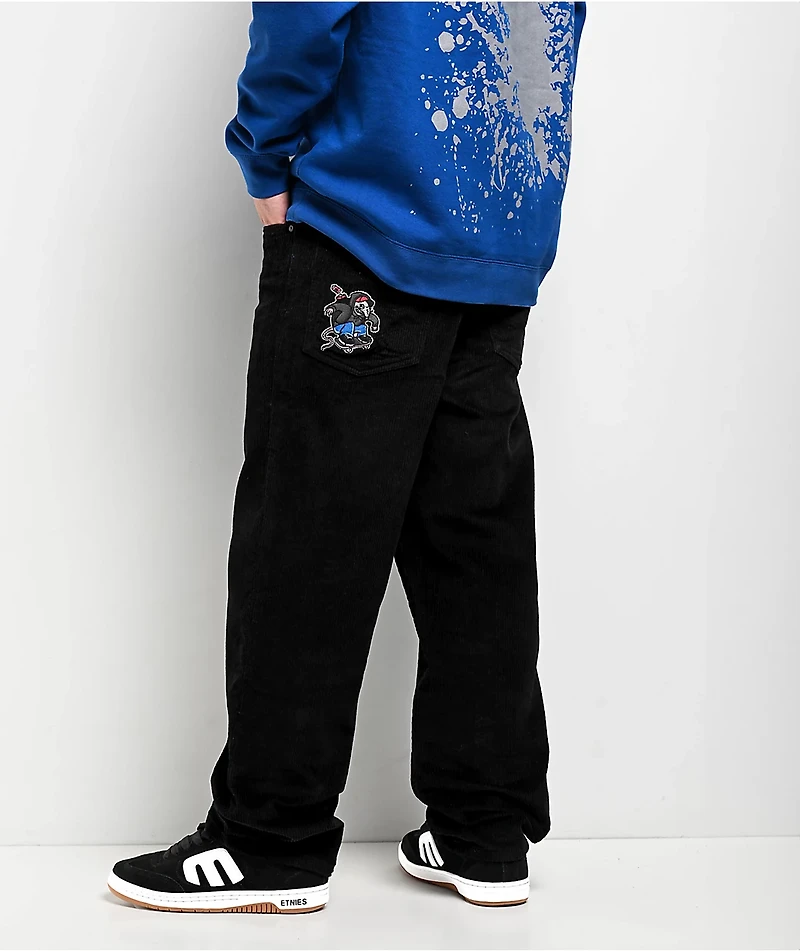 Empyre Rat Loose Fit Black Corduroy Skate Pants