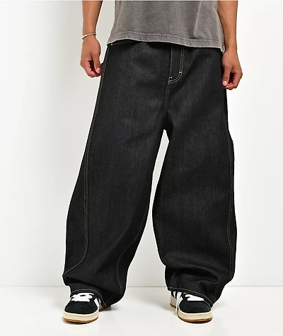 Empyre Raw Black Baggy Barrel Jeans