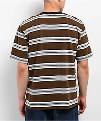 Empyre Razor Stripe Brown Knit T-Shirt