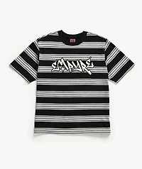 Empyre Razor Stripe Knit Black & Grey T-Shirt