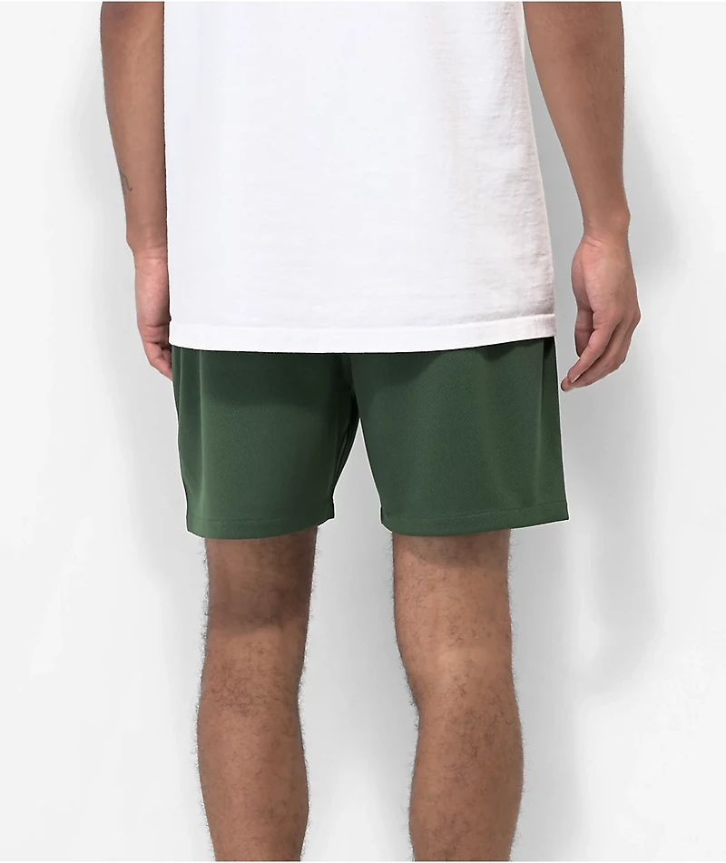 Empyre Ready Dark Green Mesh Shorts