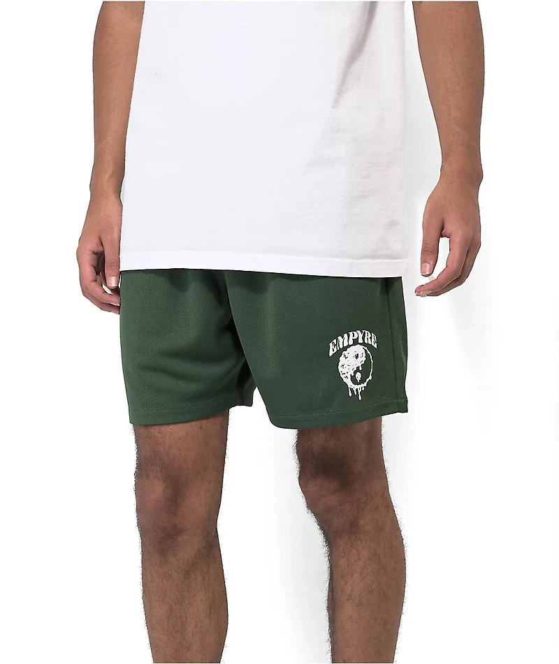 Empyre Ready Dark Green Mesh Shorts