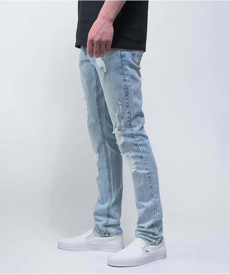 Empyre Recoil Jonah Destroy Light Wash Skinny Jeans