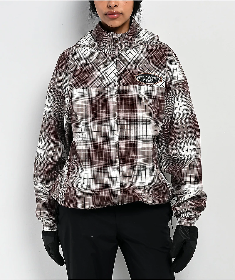 Empyre Rene Brown & Tan Plaid 10K Snowboard Jacket