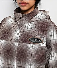 Empyre Rene Brown & Tan Plaid 10K Snowboard Jacket