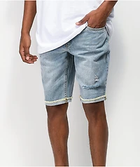 Empyre Richmond Aged Medium Blue Denim Shorts