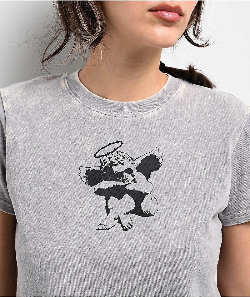 Empyre Ricky Angel Grey Mineral Wash T-Shirt