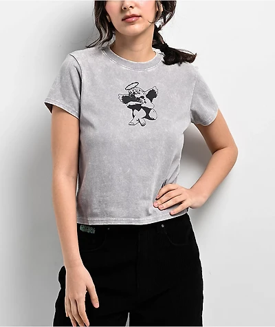 Empyre Ricky Angel Grey Mineral Wash T-Shirt