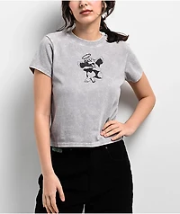 Empyre Ricky Angel Grey Mineral Wash T-Shirt