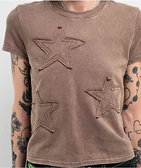 Empyre Ricky Brown Wash Crop T-Shirt
