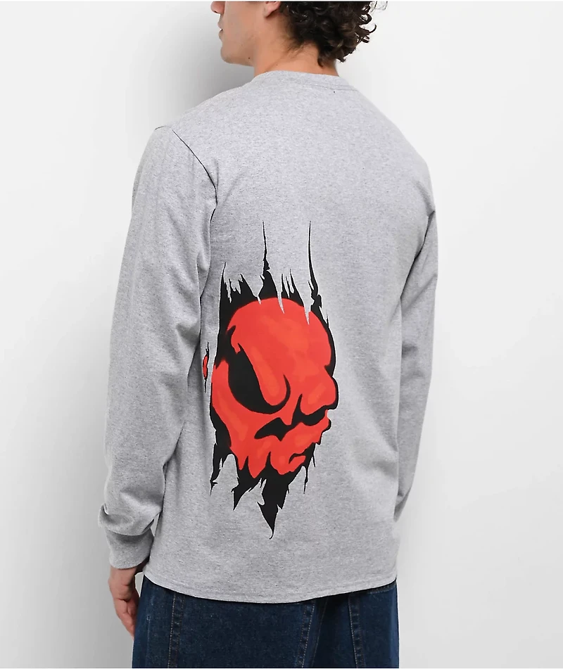 Empyre Ripped Grey Long Sleeve T-Shirt