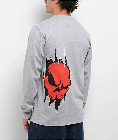 Empyre Ripped Grey Long Sleeve T-Shirt