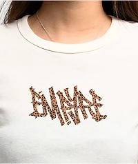 Empyre Roar Beige Crop T-Shirt