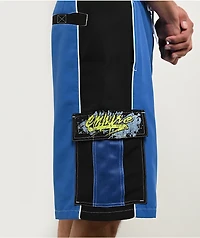 Empyre Rocker Blue & Black Cargo Board Shorts