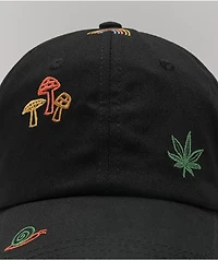 Empyre Roots Embroidered Black Strapback Hat