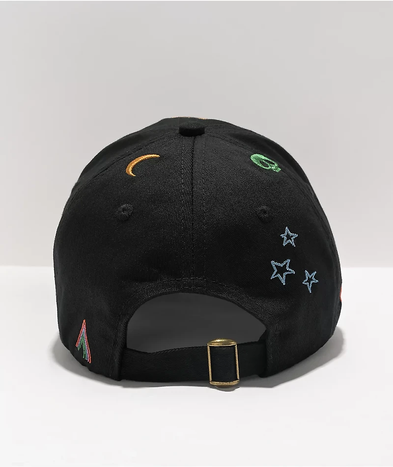 Empyre Roots Embroidered Black Strapback Hat