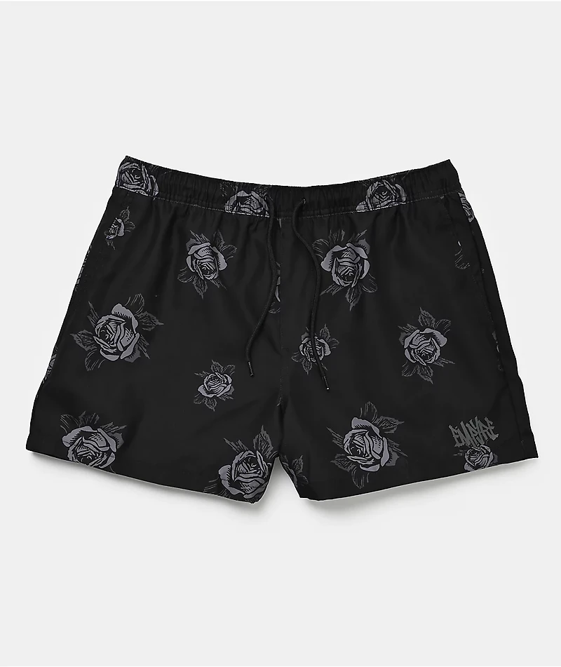 Empyre Rose Black Board Shorts