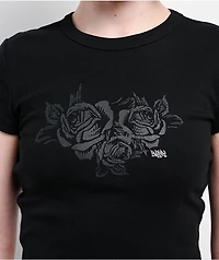 Empyre Rose Black Crop T-Shirt