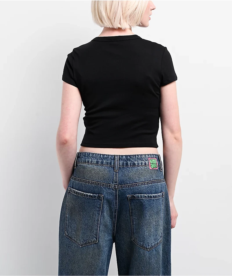 Empyre Rose Black Crop T-Shirt