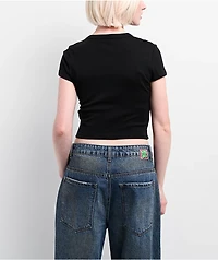 Empyre Rose Black Crop T-Shirt