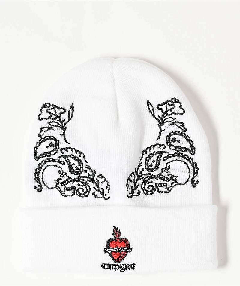 Empyre Sacred Heart White Beanie