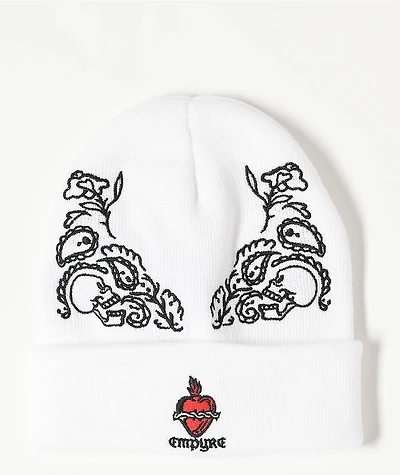 Empyre Sacred Heart White Beanie
