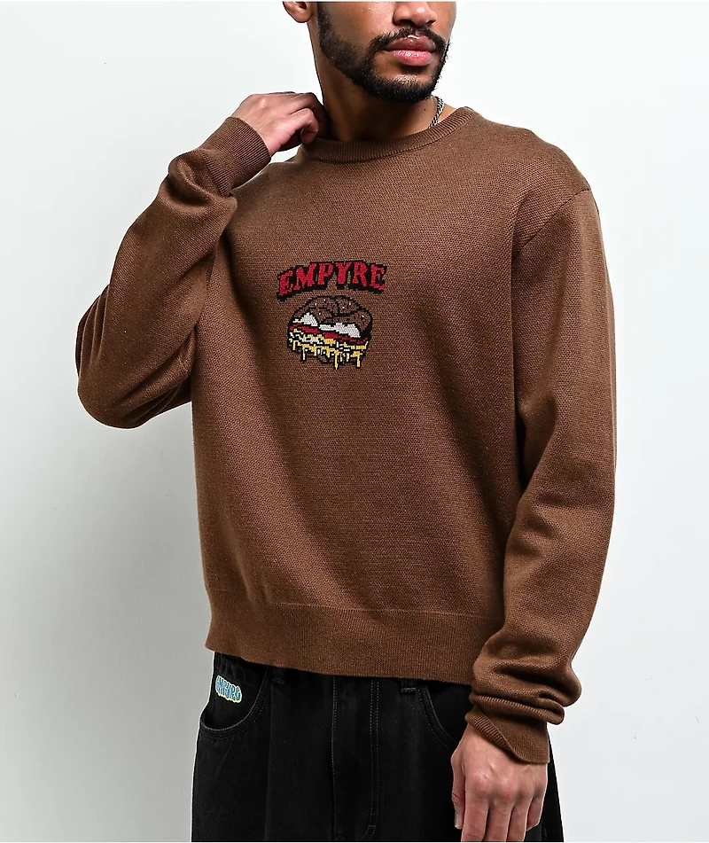 Empyre Sando Brown Crop Sweater